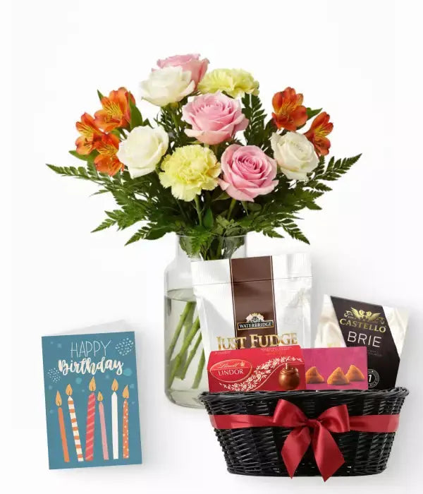 Great Southern Land Birthday Mixed Bouquet Gift Basket Albury
