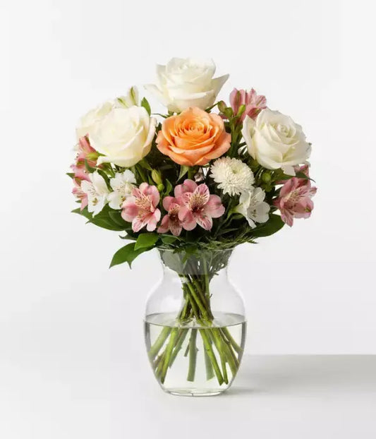 True Blue Sympathy Roses Bouquet in Vase Flinders Ranges