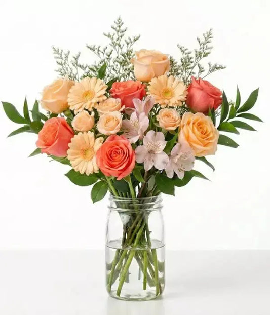 Never Tear Us Apart Just Because Roses Bouquet with Wine