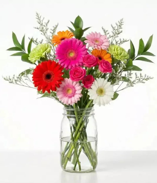 True Blue Celebration Roses Bouquet in Vase Rockhampton